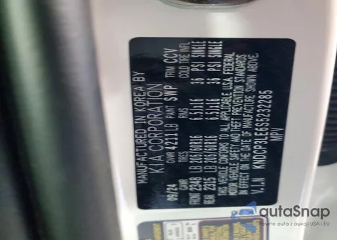 2025 Kia Niro Lx z USA, uszkodzony, nr VIN KNDCP3LE6S5232285